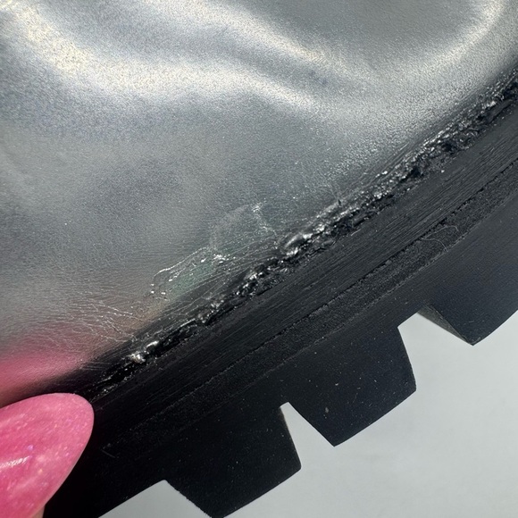 J. Crew Winona lug-sole penny loafers in metallic leather size 9.5 Silver - Picture 11 of 16